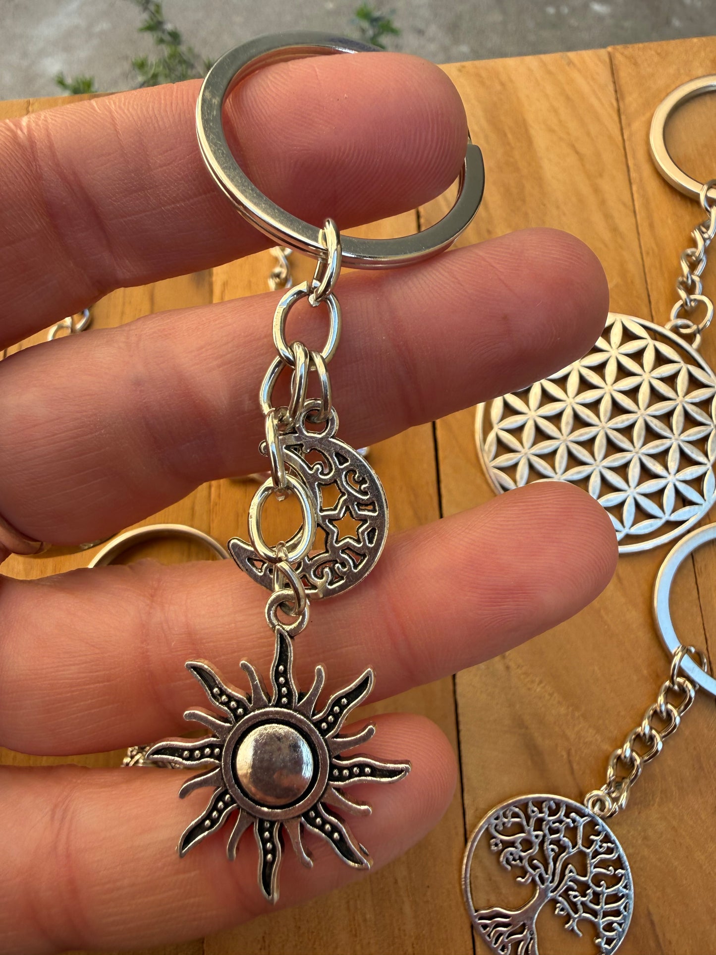 Porte-clefs - Lune & Soleil