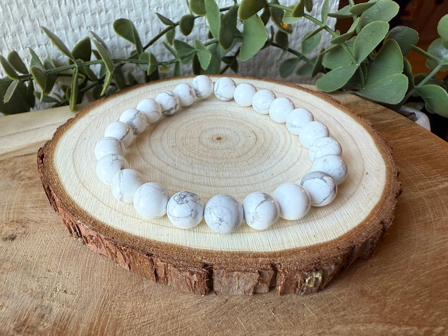 Bracelet HOWLITE - perles de 8mm