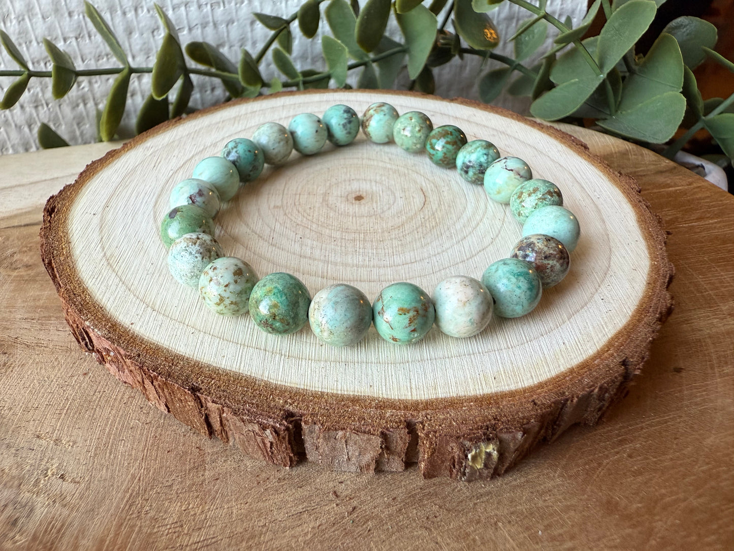 Bracelet TURQUOISE DU PEROU - perles de 8mm