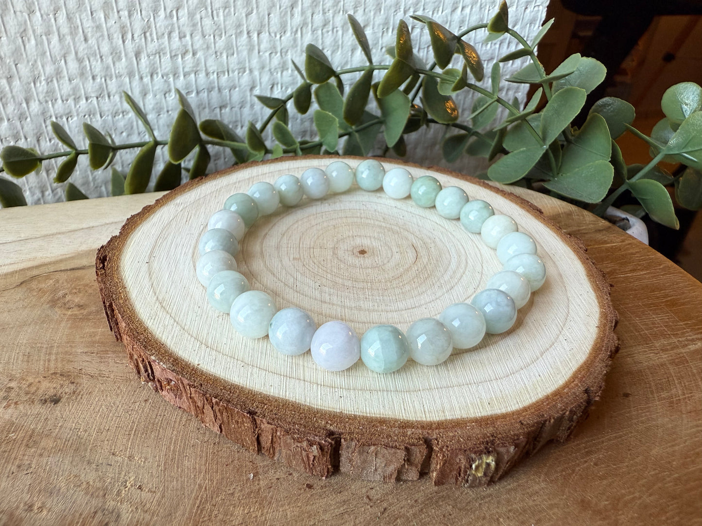 Bracelet JADE DE BIRMANIE - perles de 8mm