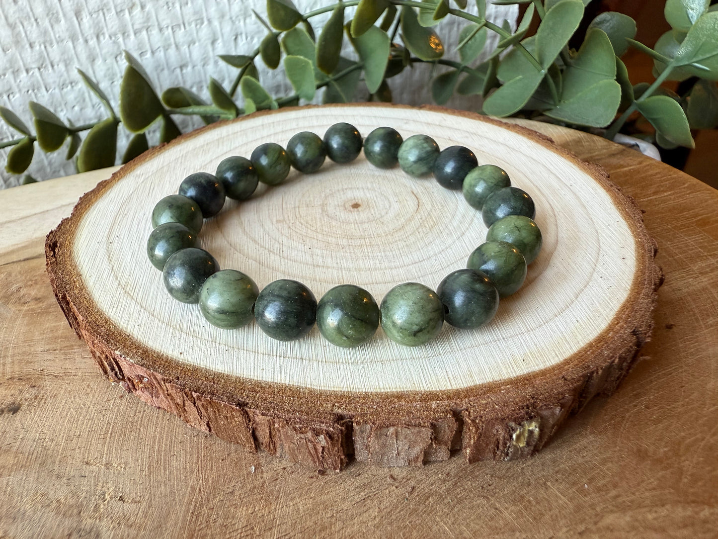 Bracelet JADE DU CANADA - perles de 8mm