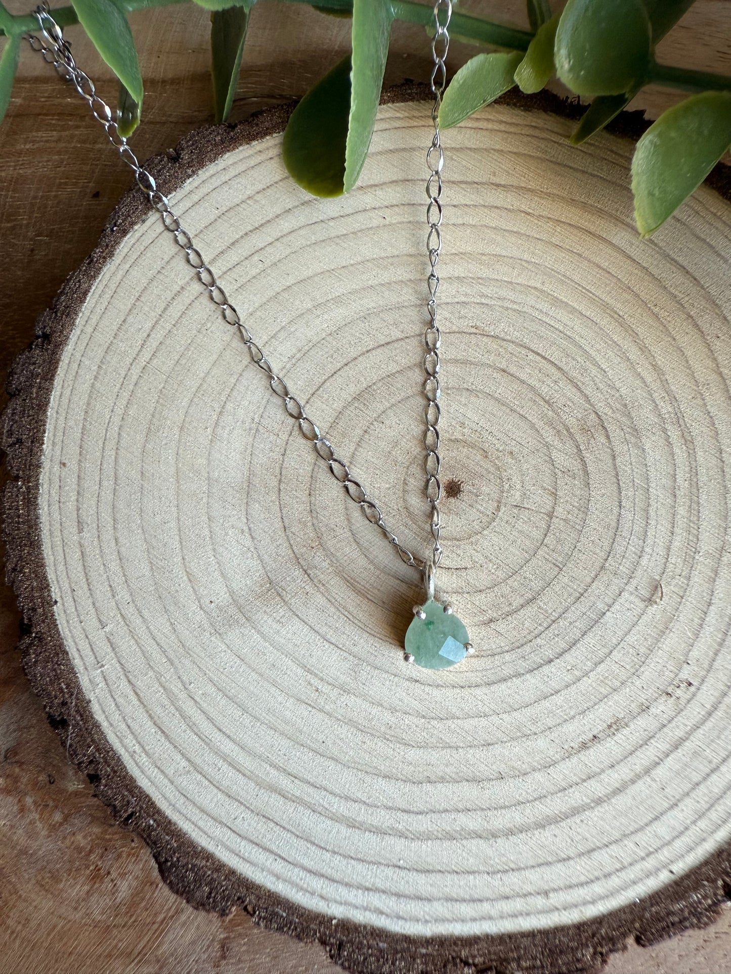 Coffret Pendentif - Aventurine Verte (Argent 925)