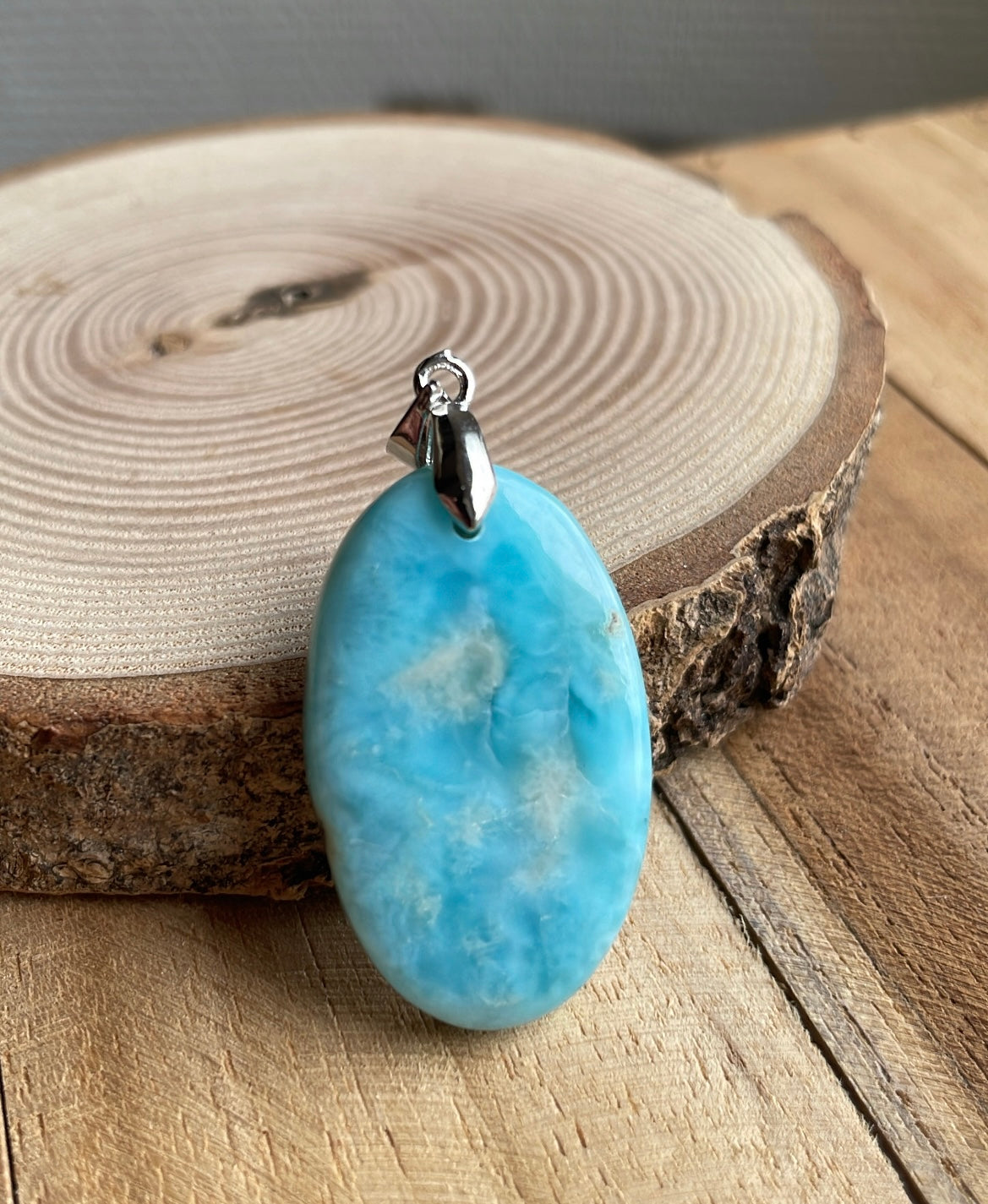Pendentif en Larimar - Pièce unique