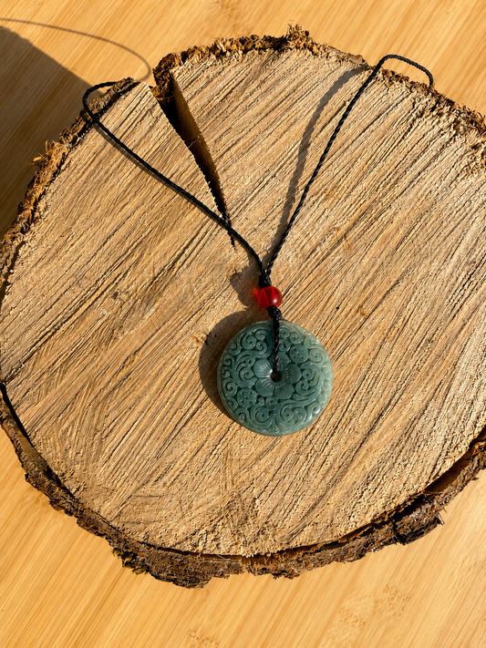 Pendentif en Jade - Disque Bi