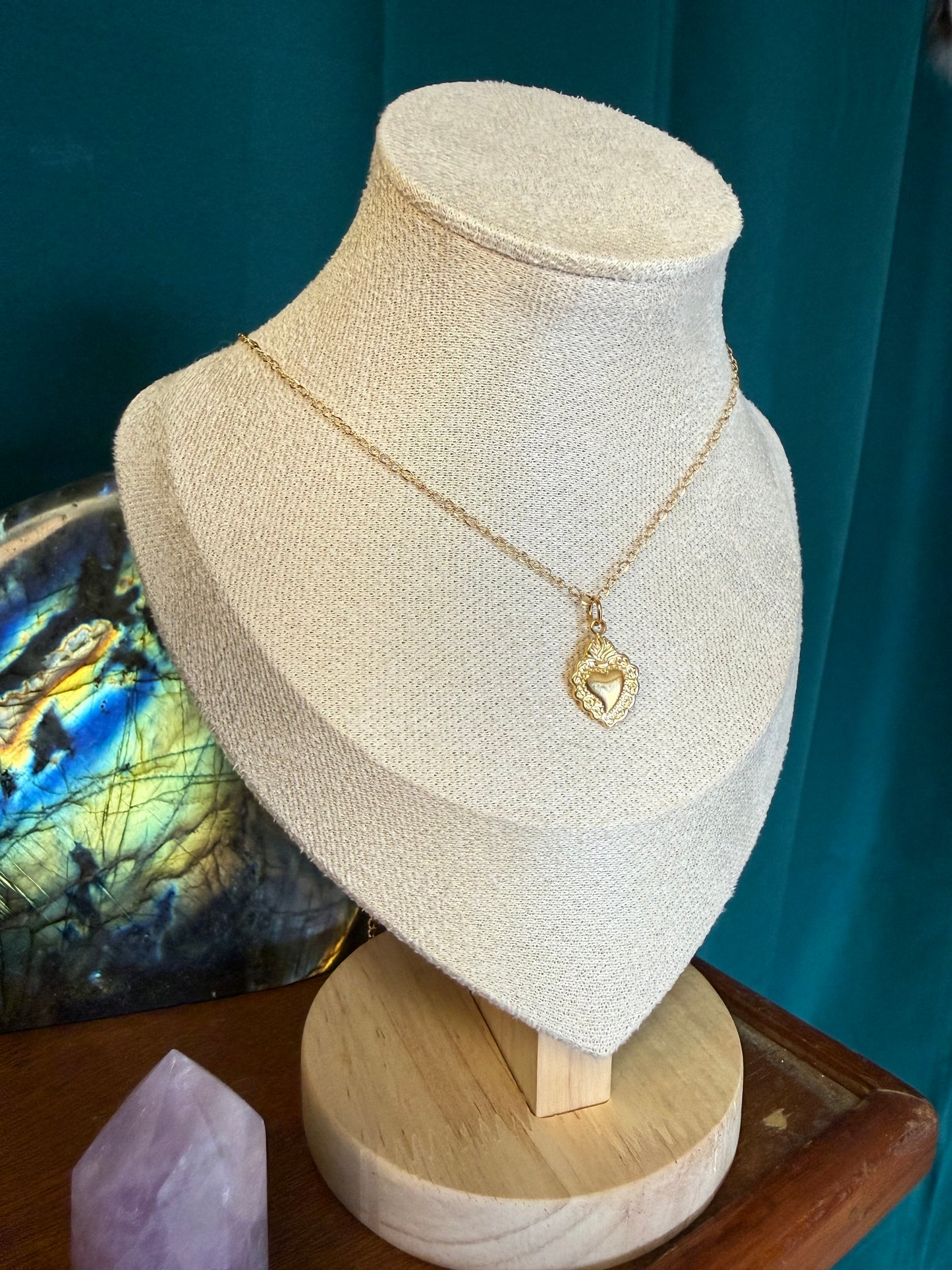 Collier coeur sacré en acier inoxydable - choix du modèle