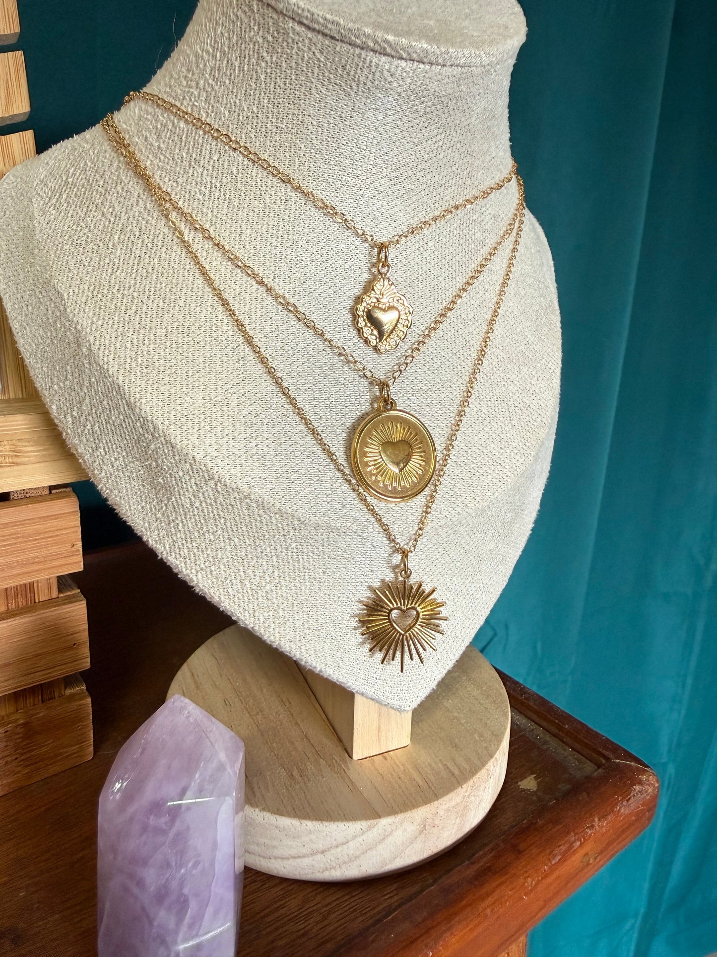 Collier coeur sacré en acier inoxydable - choix du modèle