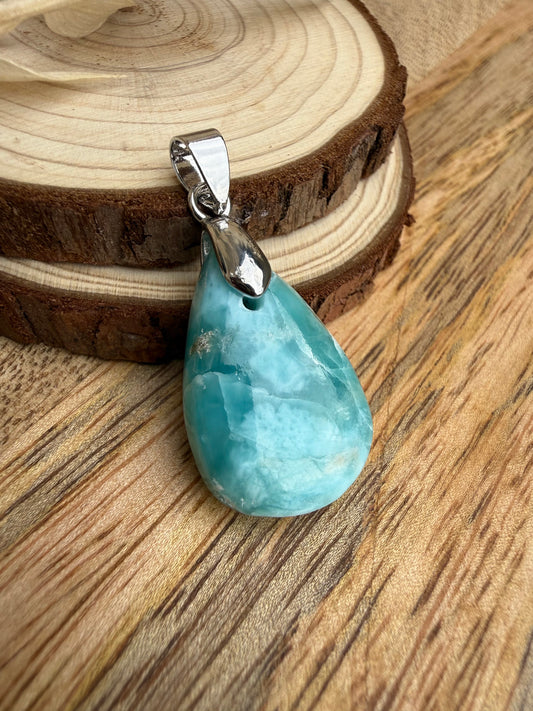 Pendentif en Larimar 🌊 - Pièce unique