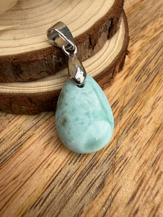 Pendentif en Larimar 🌊 - Pièce unique