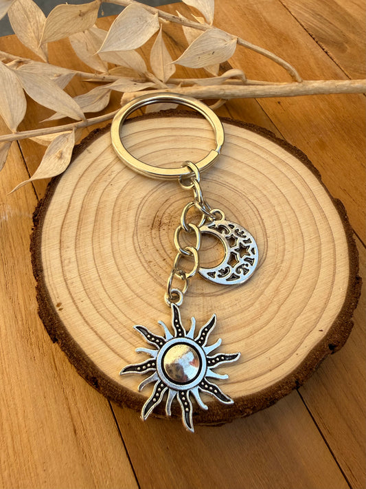 Porte-clefs - Lune & Soleil