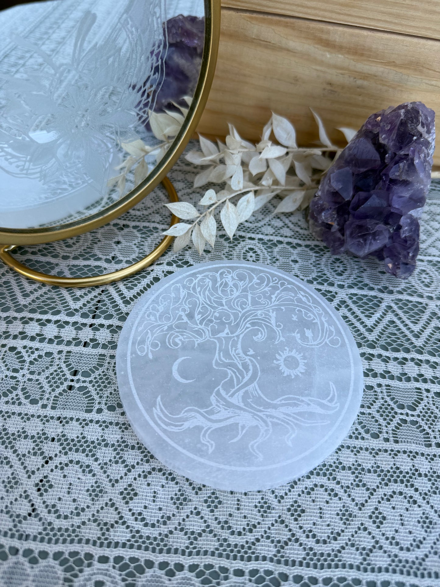 Plaque de Sélénite moyenne - 10 cm - Modèles aux choix