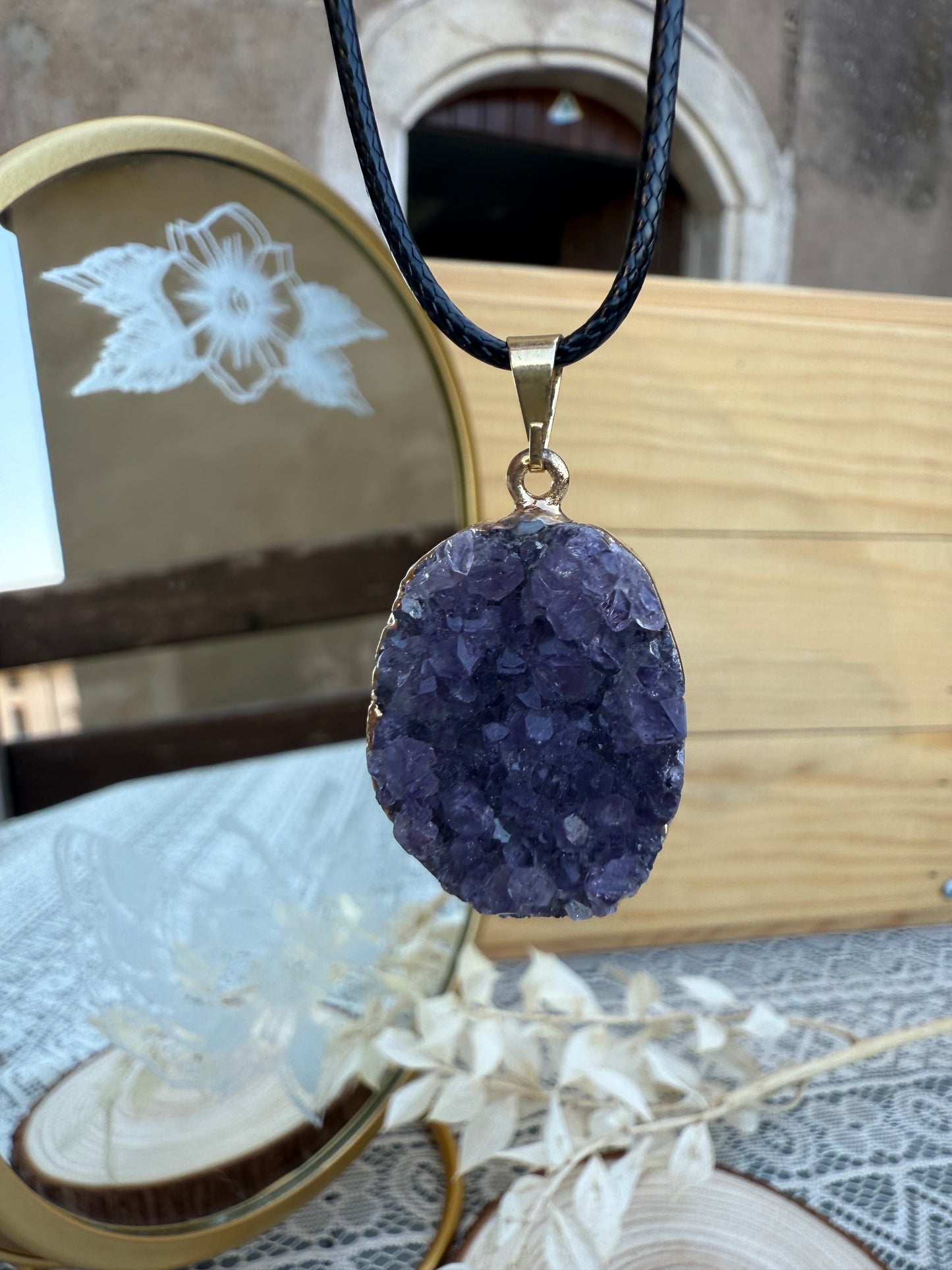 Pendentif en Améthyste brute - Pièce unique