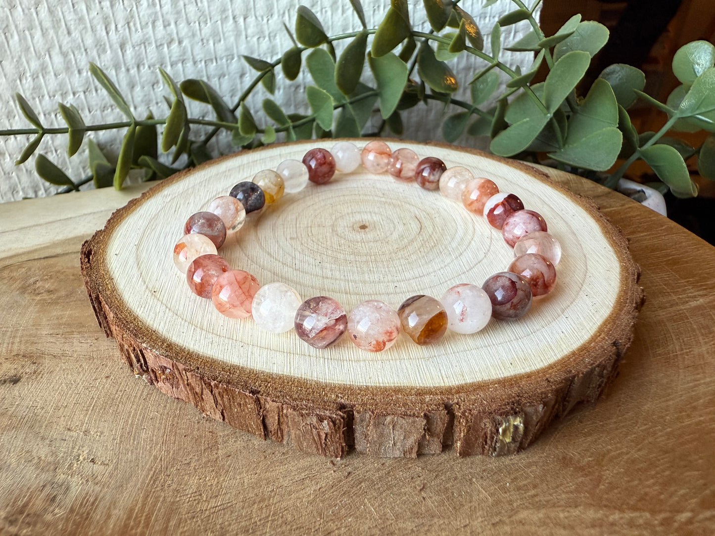 Bracelet QUARTZ HEMATOIDE - perles de 8mm