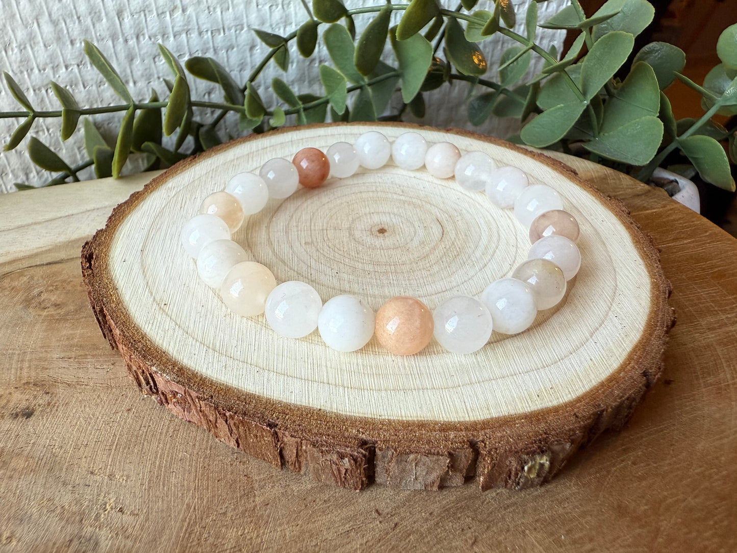 Bracelet AVENTURINE PÊCHE 🍑 - perles de 8mm