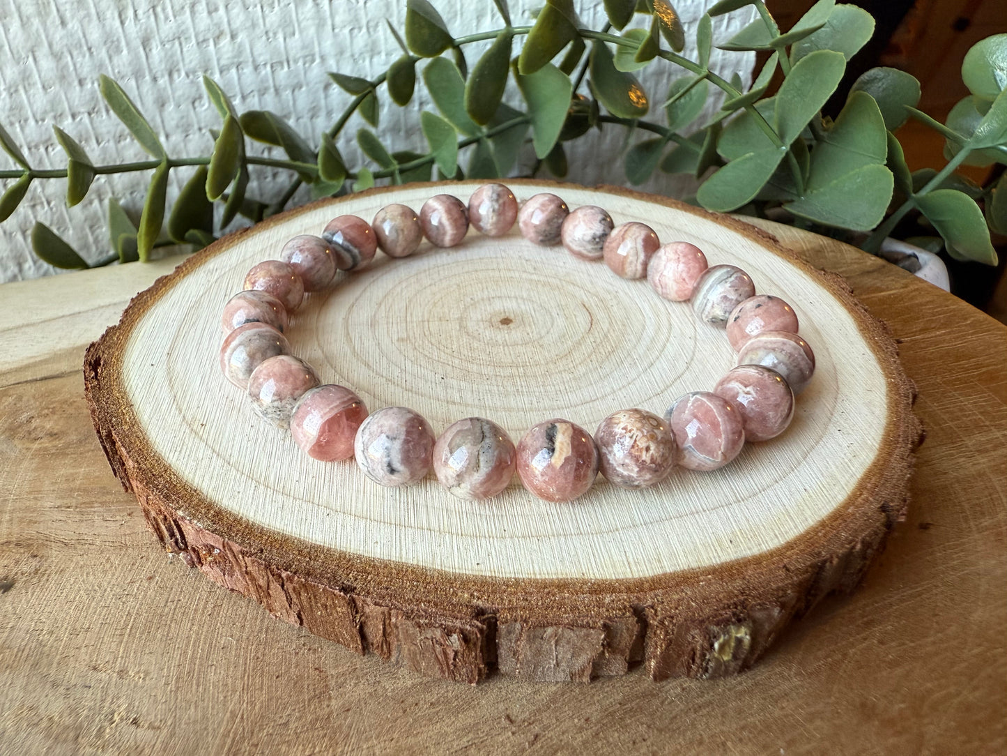 Bracelet RHODOCHROSITE - perles de 8mm