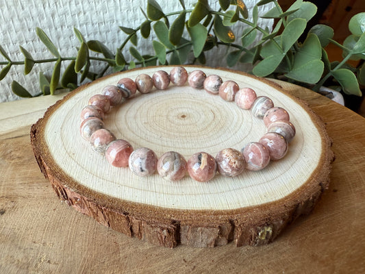Bracelet RHODOCHROSITE - perles de 8mm