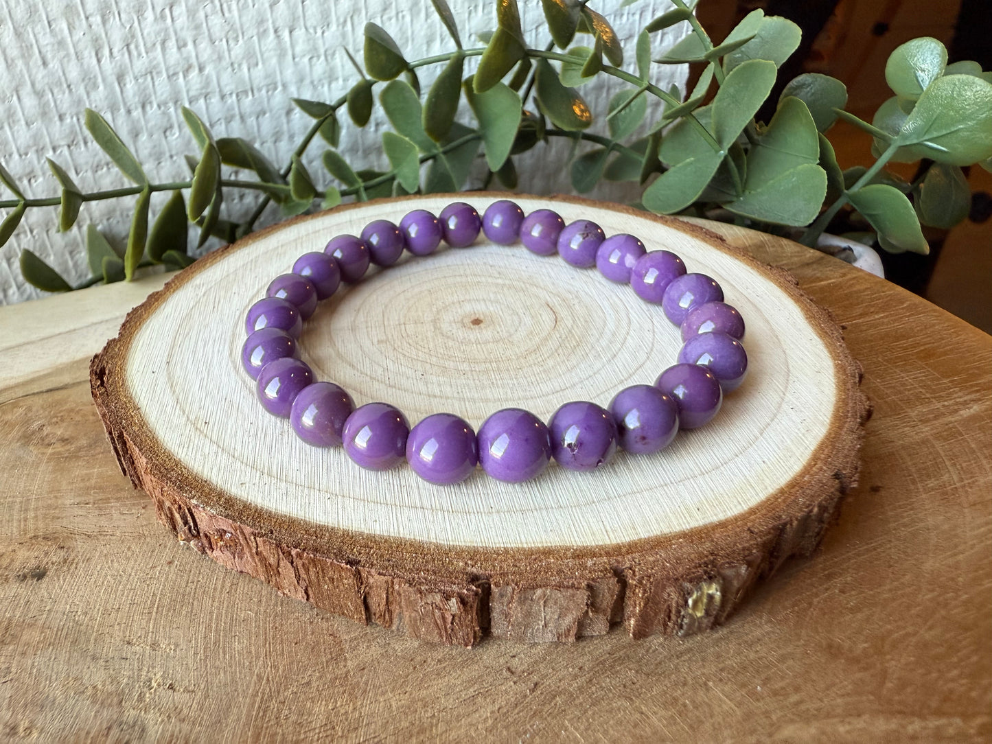 Bracelet PHOSPHOSIDERITE - perles de 8mm