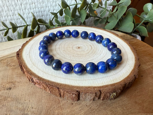 Bracelet LAPIS-LAZULI - perles de 8mm