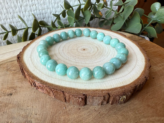 Bracelet AMAZONITE - perles de 8mm