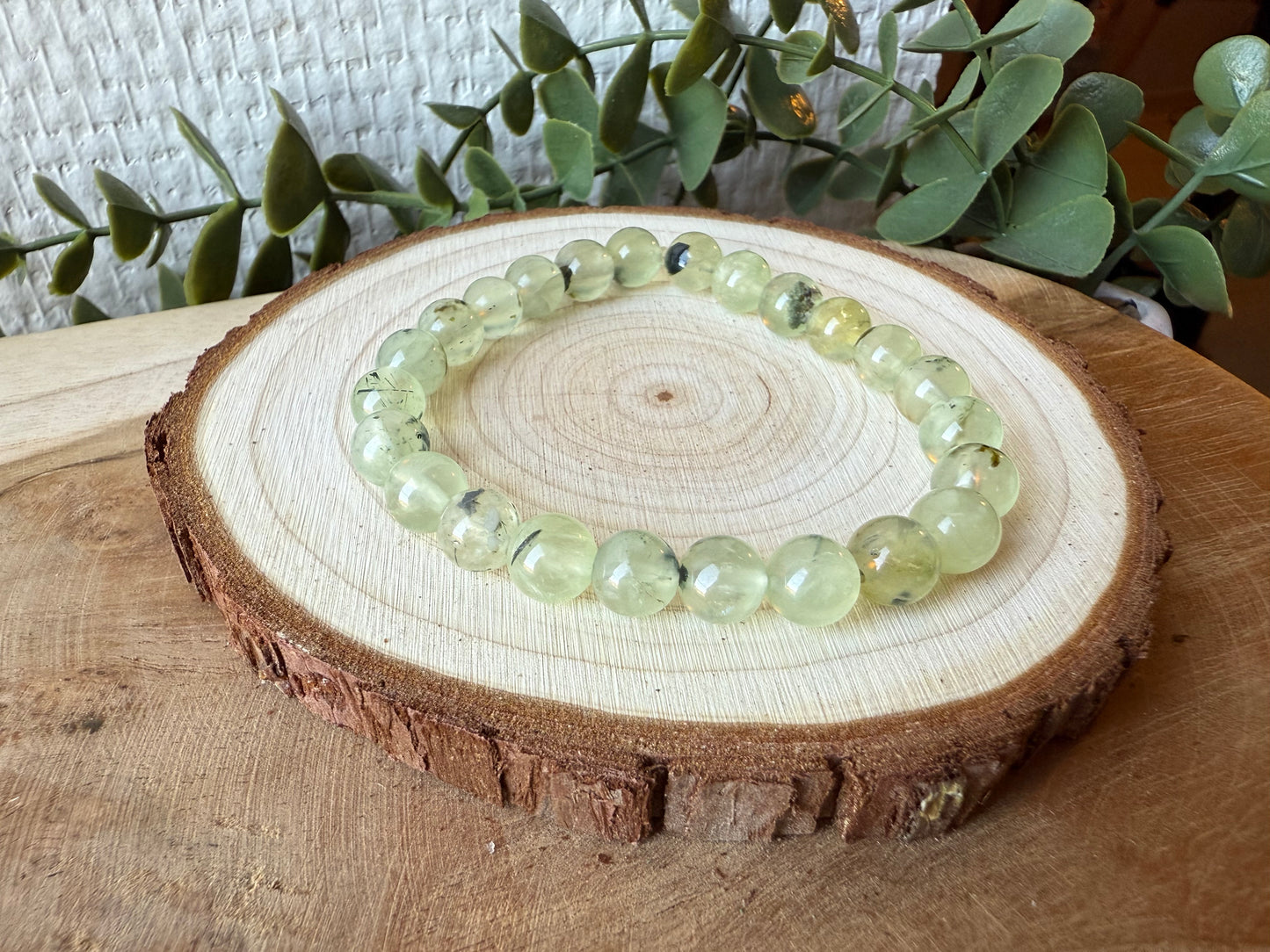 Bracelet PREHNITE - perles de 8mm