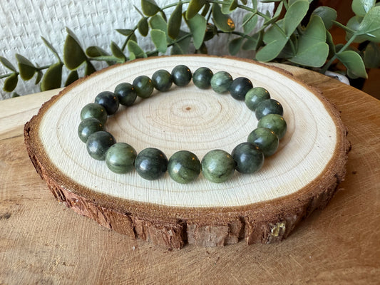 Bracelet JADE DU CANADA - perles de 8mm