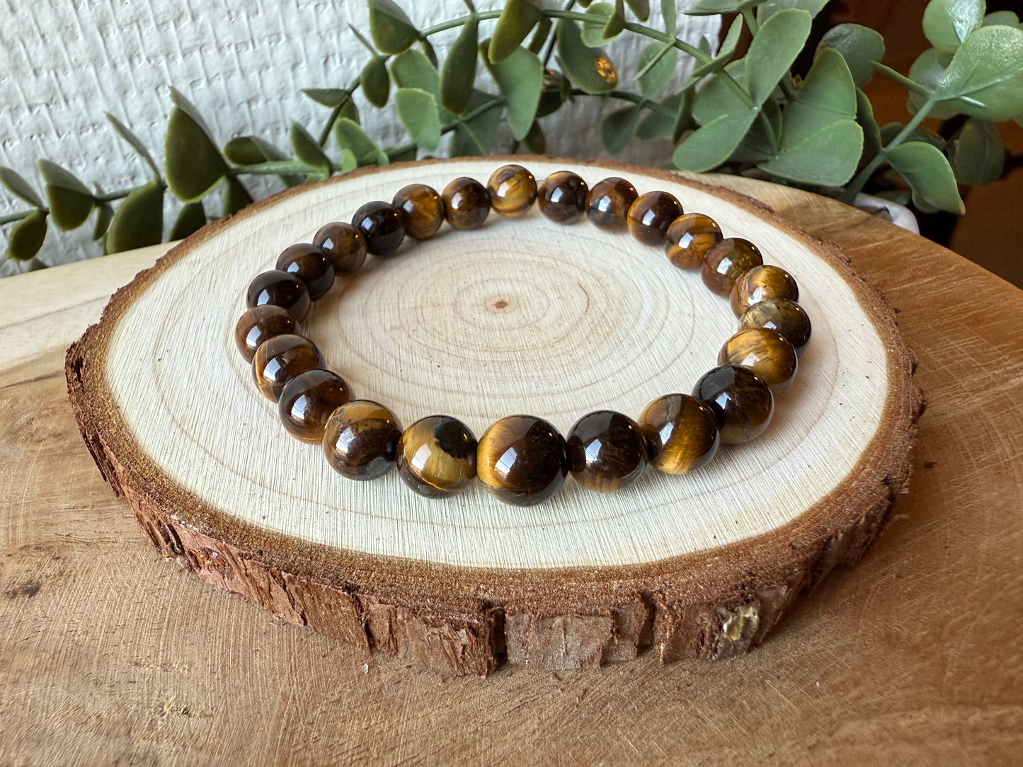 Bracelet OEIL DE TIGRE- perles de 8mm