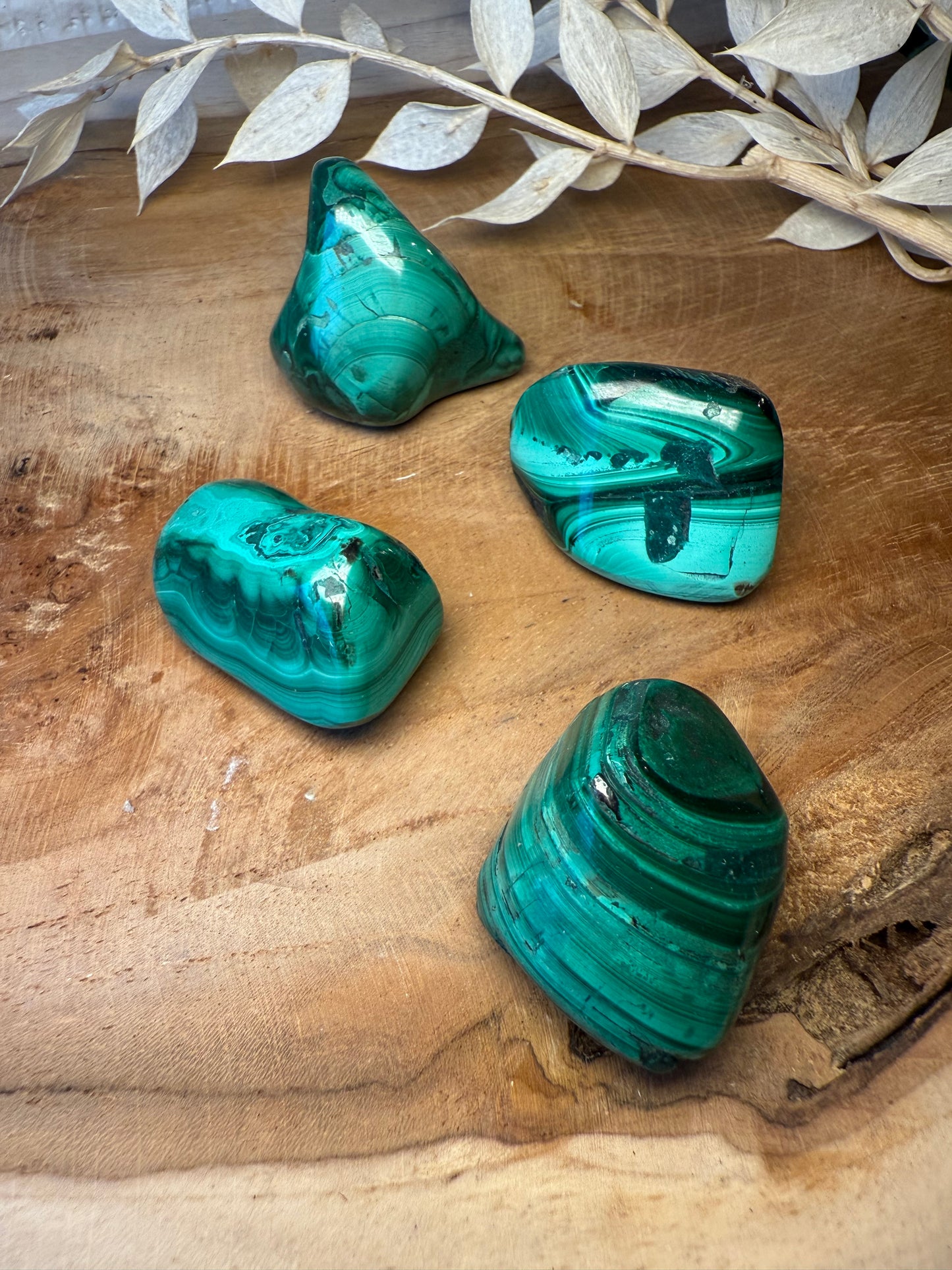 Malachite - Pierre roulée (à l'unité)