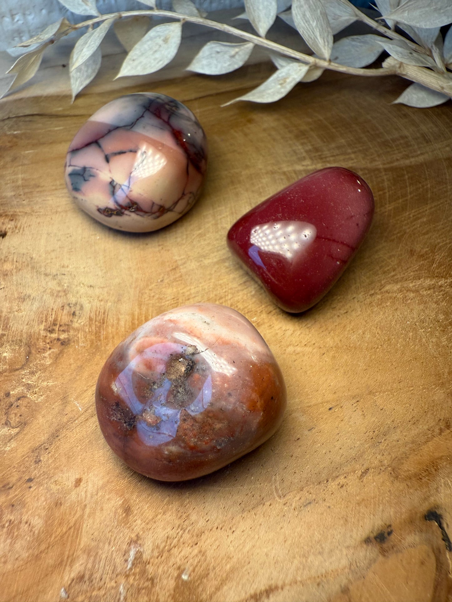 Jaspe Mookaïte - Pierre roulée (à l'unité)