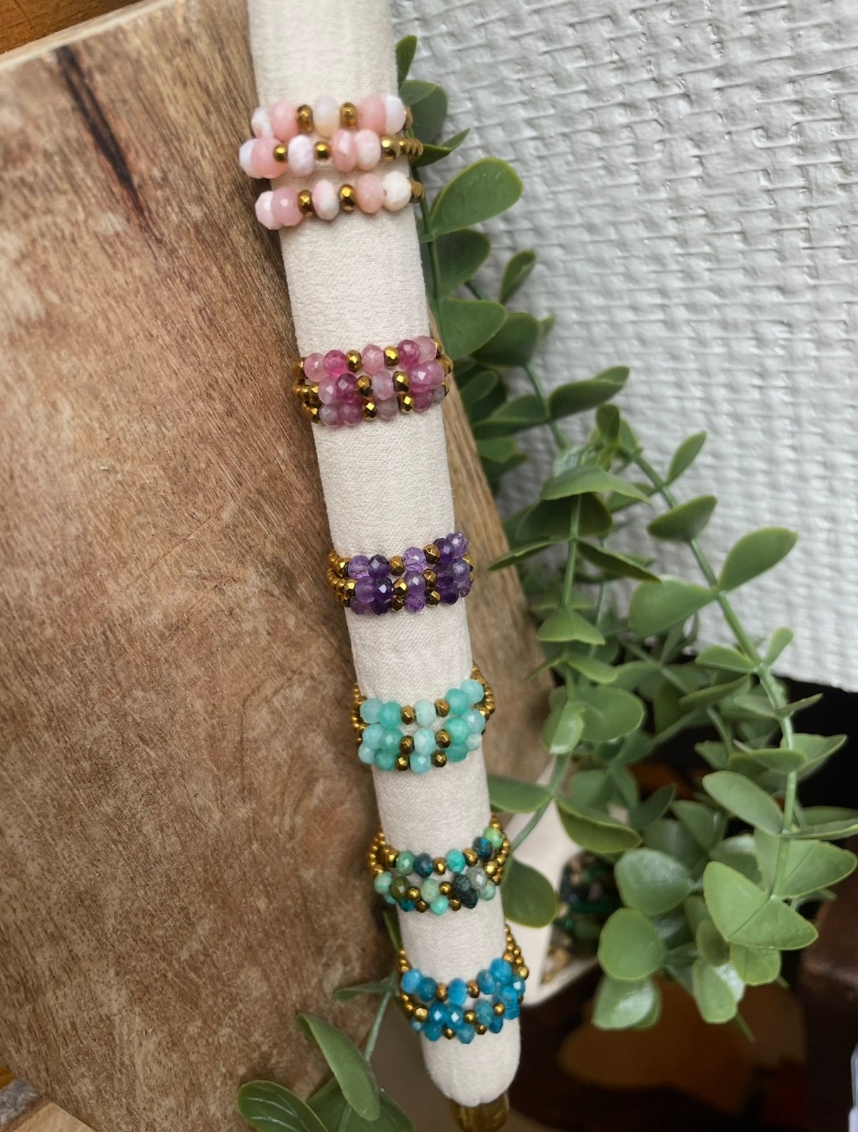 Bague en Perles - 6 pierres au choix