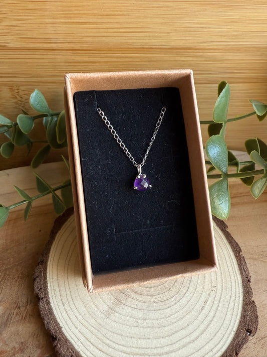 Coffret Pendentif - Améthyste (Argent 925)