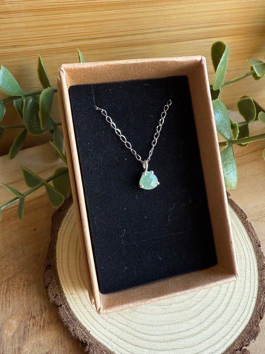 Coffret Pendentif - Aventurine Verte (Argent 925)
